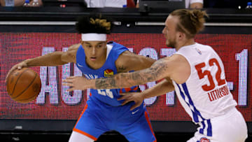 Tre Mann #23 of the OKC Thunder during the 2021 NBA Summer League. (Photo by Ethan Miller/Getty Images)