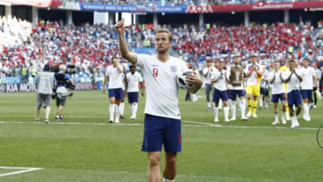 Group G England v Panama - FIFA World Cup Russia 2018Harry Kane (England) with the ball at the end of the match after the hat trick at Nizhny Novgorod Stadium, Russia on June 24, 2018. (Photo by Matteo Ciambelli/NurPhoto via Getty Images)
