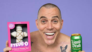 Liquid Death partners with Steve-O on a voodoo doll, photo provided by Liquid Death