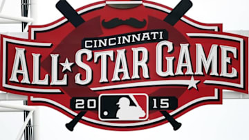 Aug 6, 2014; Cincinnati, OH, USA; A general view of the logo for the 2015 Major League All Star Game to be held in Cincinnati at Great American Ball Park. Mandatory Credit: Frank Victores-USA TODAY Sports