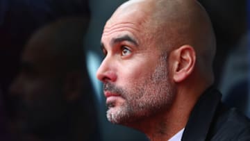 LONDON, ENGLAND - DECEMBER 31: Josep Guardiola, Manager of Manchester City look on prior to the Premier League match between Crystal Palace and Manchester City at Selhurst Park on December 31, 2017 in London, England. (Photo by Clive Rose/Getty Images)