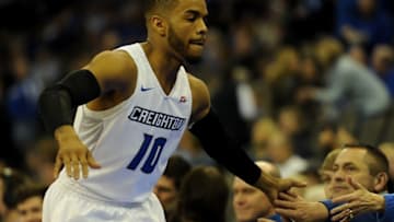 Feb 24, 2016; Omaha, NE, USA; Creighton Bluejays guard Maurice Watson Jr. (10) greets fans before the game against the Marquette Golden Eagles at CenturyLink Center Omaha. Mandatory Credit: Steven Branscombe-USA TODAY Sports