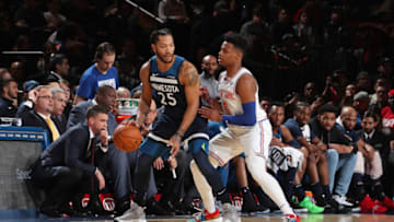NEW YORK, NY - FEBRUARY 22: Derrick Rose #25 of the Minnesota Timberwolves. Copyright 2019 NBAE (Photo by Nathaniel S. Butler/NBAE via Getty Images)