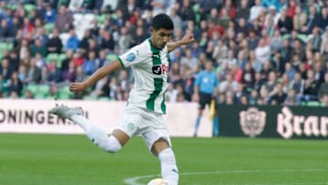 GRONINGEN, NETHERLANDS - SEPTEMBER 27: Uriel Antuna of FC Groningen during the Dutch KNVB Beker match between FC Groningen v Fc Twente at the NoordLease Stadium on September 27, 2018 in Groningen Netherlands (Photo by Erwin Otten/Soccrates/Getty Images)