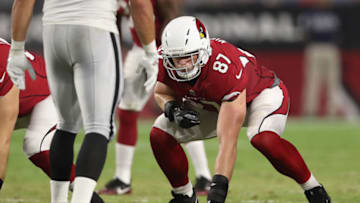 GLENDALE, AZ - AUGUST 12: Tight end Troy Niklas #87 of the Arizona Cardinals in action during the NFL game against the Oakland Raiders at the University of Phoenix Stadium on August 12, 2017 in Glendale, Arizona. The Cardinals defeated the Raiders 20-10. (Photo by Christian Petersen/Getty Images)