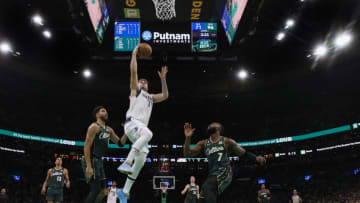 James Stewart of 98.5 The Sports Hub pitched an unthinkable Boston Celtics mock trade proposal swapping two All-NBA talents (Photo By Winslow Townson/Getty Images)
