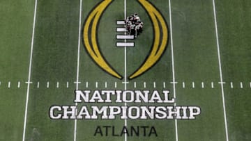 ATLANTA, GA - JANUARY 08: NCAA Officials get ready for overtime between the Georgia Bulldogs and the Alabama Crimson Tide in the CFP National Championship presented by AT&T at Mercedes-Benz Stadium on January 8, 2018 in Atlanta, Georgia. (Photo by Kevin C. Cox/Getty Images)
