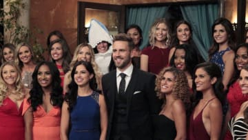 THE BACHELOR - “Episode 2101” - What do a dolphin-loving woman, a successful businesswoman who runs her parents multi-million -dollar flooring empire;, a bachelorette, who is hiding a big secret about her past involving Nick, and a no-nonsense Southern belle, who has Nick in her cross-hairs for a big country wedding, all have in common? They all have their sights set on making the Bachelor, Nick Viall, their future husband when the much-anticipated 21th edition of ABC's hit romance reality series, "The Bachelor," premieres, MONDAY, JANUARY 2 (8:00-10:01 p.m., ET), on the ABC Television Network. (ABC/Rick Rowell)CORRINE, RAVEN, SARAH, LAUREN, LACEY, SUSANNAH, ANGELA, DOMINIQUE, ALEXIS, ELIZABETH W., KRISTINA, OLIVIA, BRIANA, NICK VIALL, DANIELLE M., WHITNEY, JASMINE, JAIMI, IDA MARIE, VANESSA, TAYLOR, HAILEY, RACHEL, BRITTANY, ASTRID, CHRISTEN, JOSEPHINE, ELIZABETH "LIZ", MICHELLE, DANIELLE L., JASMINE G.