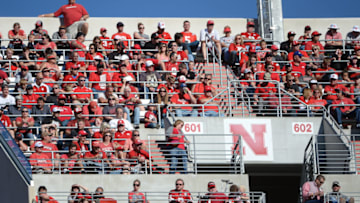 LINCOLN, NE - OCTOBER 22: Fans of the Nebraska Cornhuskers watch action from the upper deck against the Purdue Boilermakers at Memorial Stadium on October 22, 2016 in Lincoln, Nebraska. (Photo by Steven Branscombe/Getty Images)