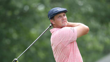 CROMWELL, CONNECTICUT - JUNE 28: Bryson DeChambeau of the United States plays his shot from the seventh tee during the final round of the Travelers Championship at TPC River Highlands on June 28, 2020 in Cromwell, Connecticut. (Photo by Maddie Meyer/Getty Images)