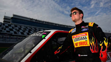 DAYTONA BEACH, FL - FEBRUARY 15: Myatt Snider, driver of the #27 Ford, during qualifying for NASCAR Gander Outdoor Truck Series NextEra 250 at Daytona International Speedway on February 15, 2019 in Daytona Beach, Florida. (Photo by Jared C. Tilton/Getty Images)