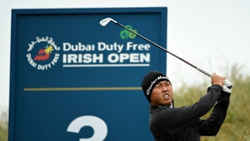 LONDONDERRY, NORTHERN IRELAND - JULY 04: David Lipsky of the United States putting during a practice round prior to the Dubai Duty Free Irish Open at Portstewart Golf Club on July 4, 2017 in Londonderry, Northern Ireland. (Photo by Ross Kinnaird/Getty Images)