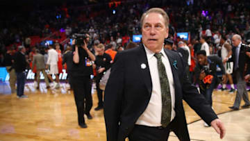 DETROIT, MI - MARCH 18: Head coach Tom Izzo of the Michigan State Spartans walks off the court after being defeated by the Syracuse Orange 55-53 in the second round of the 2018 NCAA Men's Basketball Tournament at Little Caesars Arena on March 18, 2018 in Detroit, Michigan. (Photo by Gregory Shamus/Getty Images)