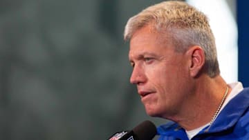 Feb 24, 2016; Indianapolis, IN, USA; Buffalo Bills head coach Rex Ryan speaks to the media during the 2016 NFL Scouting Combine at Lucas Oil Stadium. Mandatory Credit: Trevor Ruszkowski-USA TODAY Sports