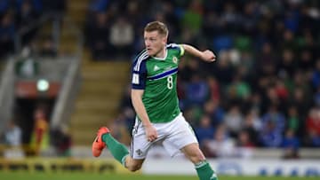 BELFAST, NORTHERN IRELAND - MARCH 26: Steve Davis of Northern Ireland during the FIFA 2018 World Cup Qualifier between Northern Ireland and Norway at Windsor Park on March 26, 2017 in Belfast, Northern Ireland. (Photo by Charles McQuillan/Getty Images)