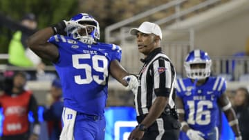 Duke football linebacker Tre Hornbuckle. (Photo by Grant Halverson/Getty Images)