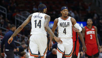 New Orleans Pelicans guard Devonte' Graham (4) and forward Brandon Ingram Credit: Troy Taormina-USA TODAY Sports
