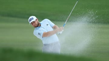 ORLANDO, FLORIDA - MARCH 08: Tyrrell Hatton of England plays a shot during the final round of the Arnold Palmer Invitational Presented by MasterCard at the Bay Hill Club and Lodge on March 08, 2020 in Orlando, Florida. (Photo by Sam Greenwood/Getty Images)