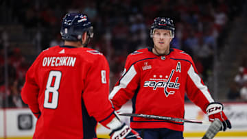 Alex Ovechkin, John Carlson, Washington Capitals (Photo by Scott Taetsch/Getty Images)