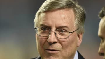 Nov 13, 2014; Miami Gardens, FL, USA; Buffalo Bills owner Terry Pegula prior to the game against the Miami Dolphins at Sun Life Stadium. Mandatory Credit: Brad Barr-USA TODAY Sports