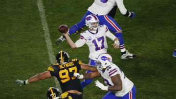 Josh Allen #17 of the Buffalo Bills in action against the Pittsburgh Steelers. (Photo by Justin K. Aller/Getty Images)