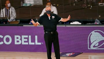 LAKE BUENA VISTA, FLORIDA - AUGUST 06: Head coach Mike D'Antoni is being considered by the New Orleans Pelicans (Photo by Kim Klement-Pool/Getty Images)