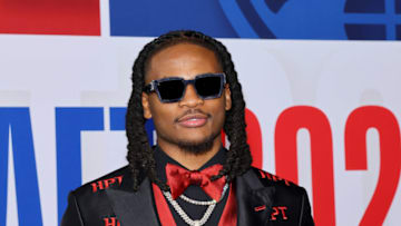 Cason Wallace arrives prior to the first round of the 2023 NBA Draft (Photo by Arturo Holmes/Getty Images)