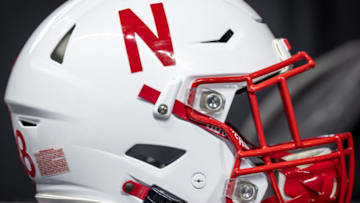 A Nebraska football helmet is seen at Big Ten football media days at Lucas Oil Stadium(Photo by Michael Hickey/Getty Images)