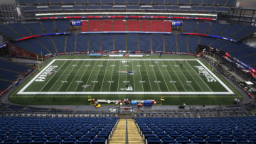FOXBOROUGH, MASSACHUSETTS - OCTOBER 27: A General view of Gillette Stadium before the game between the New England Patriots and the Cleveland Browns at Gillette Stadium on October 27, 2019 in Foxborough, Massachusetts. (Photo by Omar Rawlings/Getty Images)