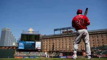 BALTIMORE, MD - AUGUST 20: Mike Trout