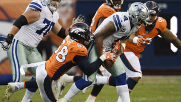 DENVER, CO - SEPTEMBER 17: Von Miller (58) of the Denver Broncos sacks Dak Prescott (4) of the Dallas Cowboys for the second time during the fourth quarter on Sunday, September 17, 2017. The Denver Broncos hosted the Dallas Cowboys. (Photo by Andy Cross/The Denver Post via Getty Images)