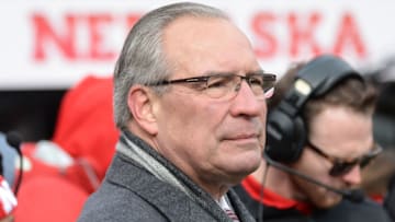 LINCOLN, NE - NOVEMBER 10: Athletic Director Bill Moos of the Nebraska Cornhuskers watches action against the Illinois Fighting Illini at Memorial Stadium on November 10, 2018 in Lincoln, Nebraska. (Photo by Steven Branscombe/Getty Images)
