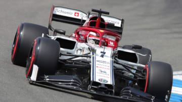 HOCKENHEIM, GERMANY - JULY 27: Kimi Raikkonen of Finland driving the (7) Alfa Romeo Racing C38 Ferrari on track during qualifying for the F1 Grand Prix of Germany at Hockenheimring on July 27, 2019 in Hockenheim, Germany. (Photo by Alexander Hassenstein/Getty Images)