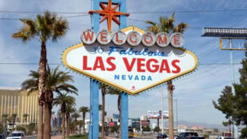 Mar 15, 2013; Las Vegas, NV, USA; General view of the Welcome to Fabluous Las Vegas , Nevada sign on Las Vegas Blvd. Mandatory Credit: Kirby Lee-USA TODAY Sports