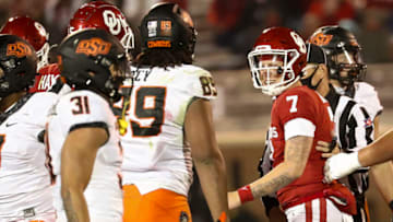 Spencer Rattler, Oklahoma Sooners, Tyler Lacy, Oklahoma State Cowboys. (Mandatory Credit: Kevin Jairaj-USA TODAY Sports)