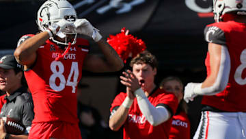 Cincinnati Bearcats wide receiver Nick Mardner against the South Florida Bulls at Nippert Stadium.