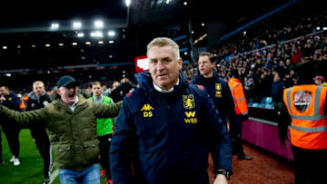 BIRMINGHAM, ENGLAND - JANUARY 28: Dean Smith head coach of Aston VIlla during the Carabao Cup Semi Final match between Aston Villa and Leicester City at Villa Park on January 28, 2020 in Birmingham, England. (Photo by Neville Williams/Aston Villa FC via Getty Images)