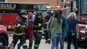 "A White Knuckle Panic" Episode 915 -- Pictured: (l-r) Christian Stolte as Randall “Mouch” McHolland , Alberto Rosende as Blake Gallo -- (Photo by: Lori Allen/NBC)