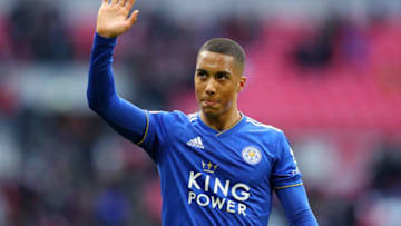 LONDON, ENGLAND - FEBRUARY 10: Youri Teilemans of Leicester City acknowledges the fans after the Premier League match between Tottenham Hotspur and Leicester City at Wembley Stadium on February 10, 2019 in London, United Kingdom. (Photo by Catherine Ivill/Getty Images)