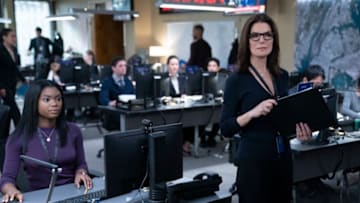 "Most Wanted" -- OA and Maggie team up with members of the FBI's Fugitives Department to track down a person wanted for murder who is also on America's top 10 most wanted list, on FBI, Tuesday, April 2 (9:00-10:00 PM, ET/PT) on the CBS Television Network. Guest stars include Julian McMahon as FBI Agent Jess Lacroix; Kellan Lutz as FBI Agent Crosby; Roxy Sternberg as FBI Agent Sheryll Barnes; Keisha Castle-Hughes as FBI Analyst Hana Gibson; Nathaniel Arcand as FBI Agent Clinton Skye; and Alana De La Garza as Assistant Agent in Charge Isobel Castille Pictured (L-R) EbonÃÂ©e Noel as Analyst Kristen Chazal and Sela Ward as Special Agent in Charge Dana Mosier Photo: Mark Schafer/CBS ÃÂ©2019 CBS Broadcasting, Inc. All Rights Reserved
