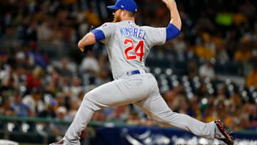 PITTSBURGH, PA - JULY 01: Craig Kimbrel #24 of the Chicago Cubs in action against the Pittsburgh Pirates at PNC Park on July 1, 2019 in Pittsburgh, Pennsylvania. (Photo by Justin K. Aller/Getty Images)