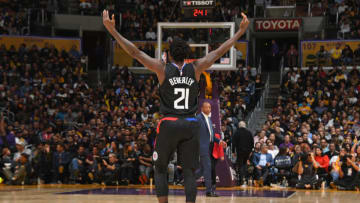 LOS ANGELES, CA - MARCH 4: Patrick Beverley #21 of the LA Clippers reacts to a play during the game against the Los Angeles Lakers on March 4, 2019 at STAPLES Center in Los Angeles, California. NOTE TO USER: User expressly acknowledges and agrees that, by downloading and/or using this Photograph, user is consenting to the terms and conditions of the Getty Images License Agreement. Mandatory Copyright Notice: Copyright 2019 NBAE (Photo by Andrew D. Bernstein/NBAE via Getty Images)