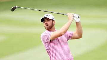 THOUSAND OAKS, CALIFORNIA - OCTOBER 22: Matthew Wolff of the United States plays his second shot on the 16th hole during the first round of the Zozo Championship @ Sherwood on October 22, 2020 in Thousand Oaks, California. (Photo by Ezra Shaw/Getty Images)