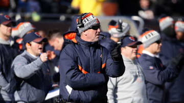 CHICAGO, IL - NOVEMBER 19: Head coach John Fox of the Chicago Bears watches the action from the sidelines in the second quarter against the Detroit Lions at Soldier Field on November 19, 2017 in Chicago, Illinois. (Photo by Jonathan Daniel/Getty Images)