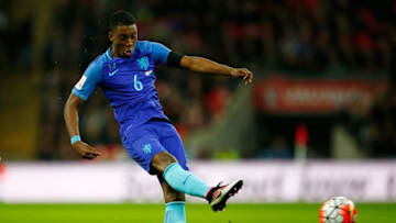 LONDON, ENGLAND - MARCH 29: Riechedly Bazoer of the Netherlands during the International Friendly match between England and Netherlands at Wembley Stadium on March 29, 2016 in London, England. (Photo by Julian Finney/Getty Images)