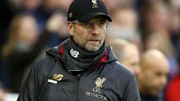 BRIGHTON, ENGLAND - JANUARY 12: Jurgen Klopp, Manager of Liverpool looks on prior to the Premier League match between Brighton & Hove Albion and Liverpool FC at American Express Community Stadium on January 12, 2019 in Brighton, United Kingdom. (Photo by Bryn Lennon/Getty Images)