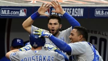 Mike Moustakas - Mandatory Credit: Tommy Gilligan-USA TODAY Sports