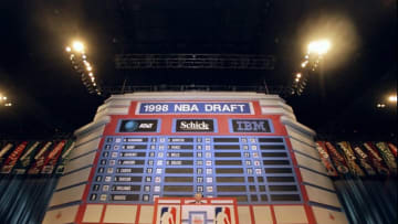 24 Jun 1998: A picture of David Stern the NBA Commissioner during the NBA Draft at the General Motors Palace in Vancouver, Canada. FOR EDITORIAL USE ONLY