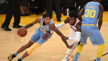 Brandon Ingram, Los Angeles Lakers | Robert Covington, Philadelphia 76ers (Photo by Adam Pantozzi/NBAE via Getty Images)