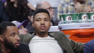 SACRAMENTO, CA - MARCH 22: Kent Bazemore #24 of the Atlanta Hawks looks on during the game against the Sacramento Kings on March 22, 2018 at Golden 1 Center in Sacramento, California. NOTE TO USER: User expressly acknowledges and agrees that, by downloading and or using this photograph, User is consenting to the terms and conditions of the Getty Images Agreement. Mandatory Copyright Notice: Copyright 2018 NBAE (Photo by Rocky Widner/NBAE via Getty Images)